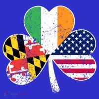 Maryland Native Irish American Flag Shamrock St Patricks Day Cute Gift Coaster thumb 2
