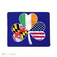 Maryland Native Irish American Flag Shamrock St Patricks Day Cute Gift Mousepad thumb 0