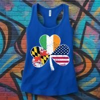 Maryland Native Irish American Flag Shamrock St Patricks Day Cute Gift Women's Tank Top thumb 3