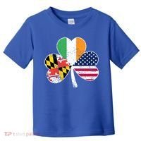 Maryland Native Irish American Flag Shamrock St Patricks Day Cute Gift Toddler T-Shirt thumb 0