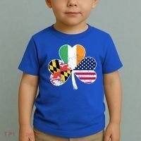 Maryland Native Irish American Flag Shamrock St Patricks Day Cute Gift Toddler T-Shirt thumb 2