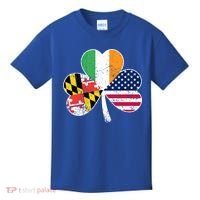 Maryland Native Irish American Flag Shamrock St Patricks Day Cute Gift Kids T-Shirt thumb 0