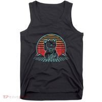 Maneki Neko Japanese Lucky Cat Retro Aesthetic Kawaii Tank Top thumb 0