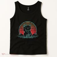 Maneki Neko Japanese Lucky Cat Retro Aesthetic Kawaii Tank Top thumb 2
