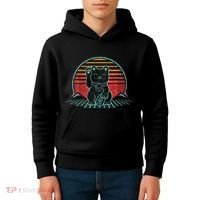 Maneki Neko Japanese Lucky Cat Retro Aesthetic Kawaii Kids Hoodie thumb 4