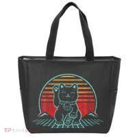 Maneki Neko Japanese Lucky Cat Retro Aesthetic Kawaii Tote Bag thumb 0