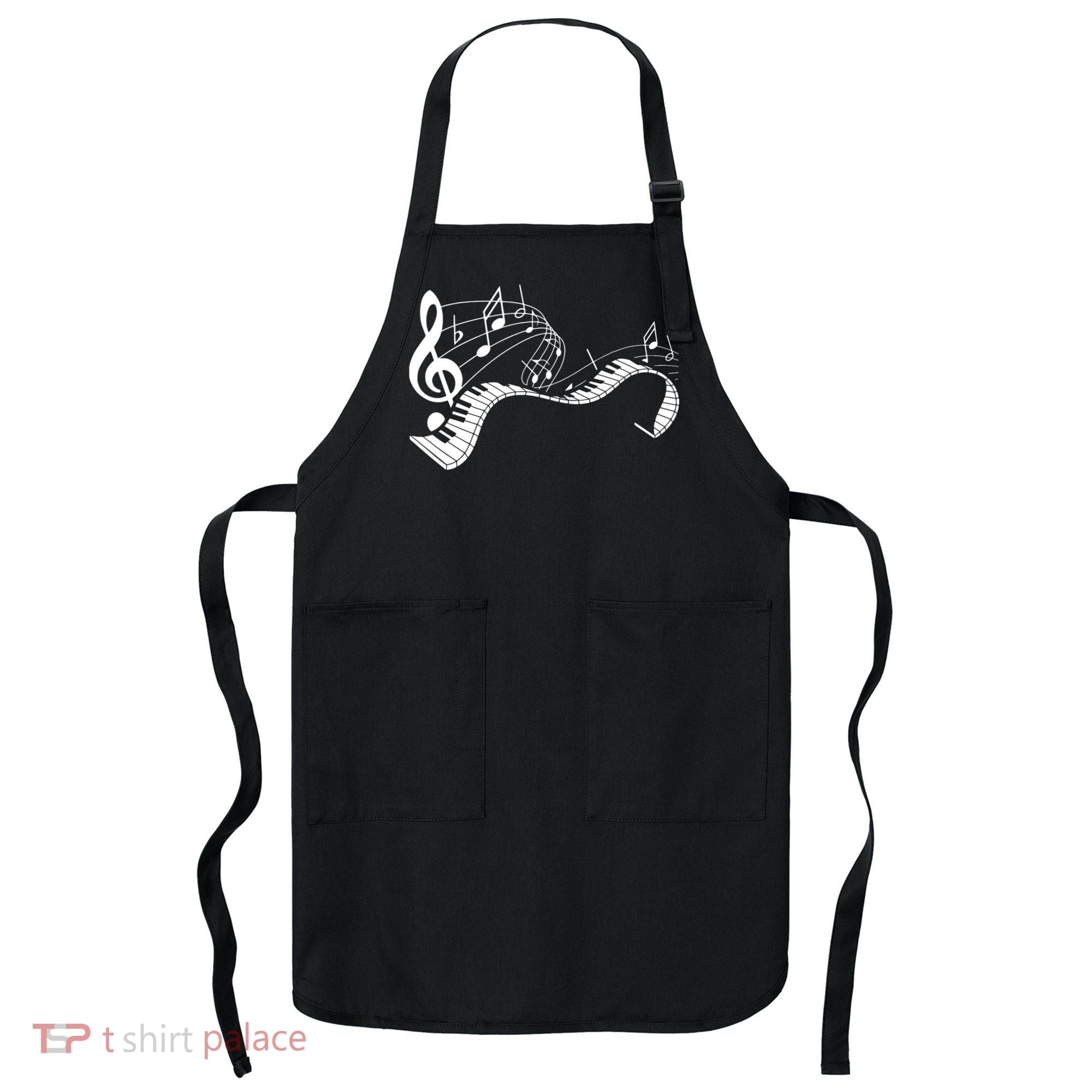 Music Notes Keyboard Pianist Classical Musician Piano Apron