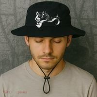 Music Notes Keyboard Pianist Classical Musician Piano Bucket Hat thumb 2