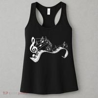 Music Notes Keyboard Pianist Classical Musician Piano Women's Tank Top thumb 3