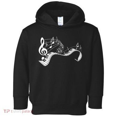 Music Notes Keyboard Pianist Classical Musician Piano Toddler Hoodie