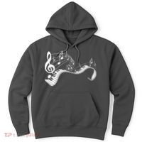 Music Notes Keyboard Pianist Classical Musician Piano Hoodie thumb 0