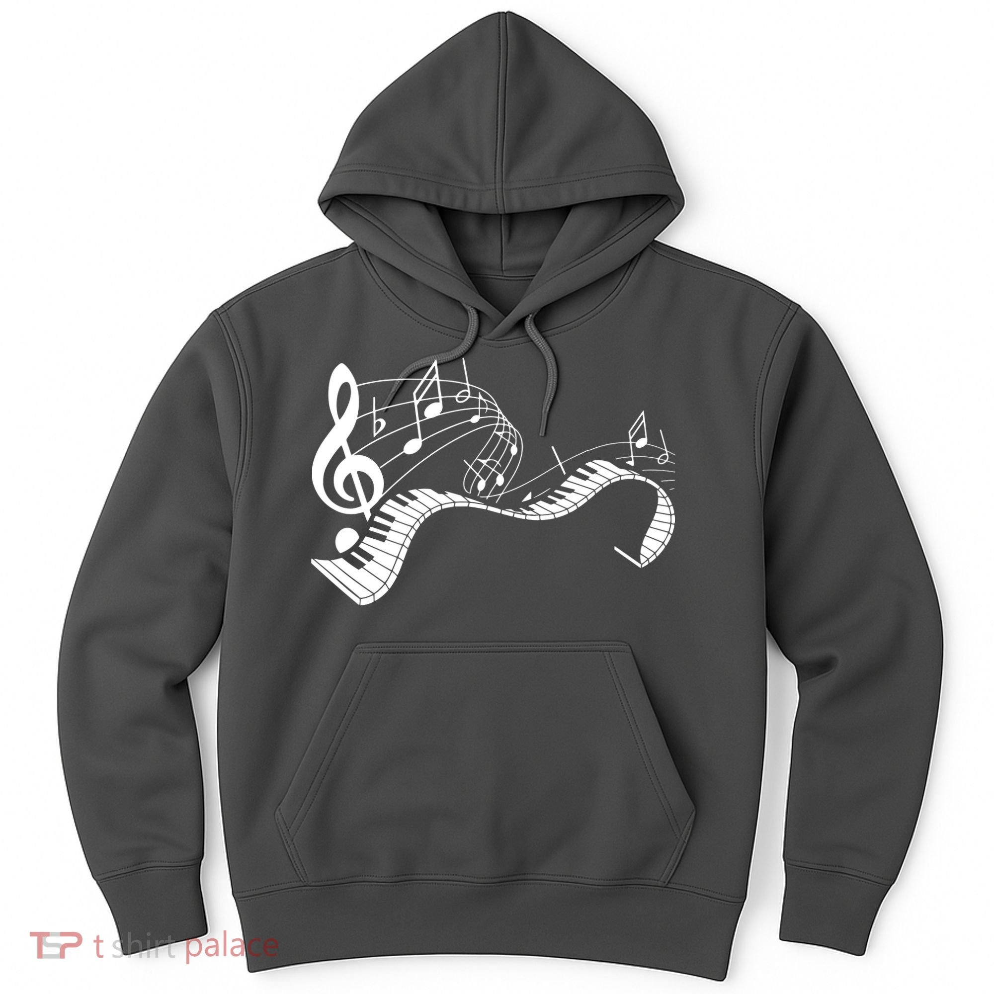 Music Notes Keyboard Pianist Classical Musician Piano Hoodie