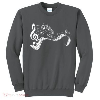 Music Notes Keyboard Pianist Classical Musician Piano Sweatshirt