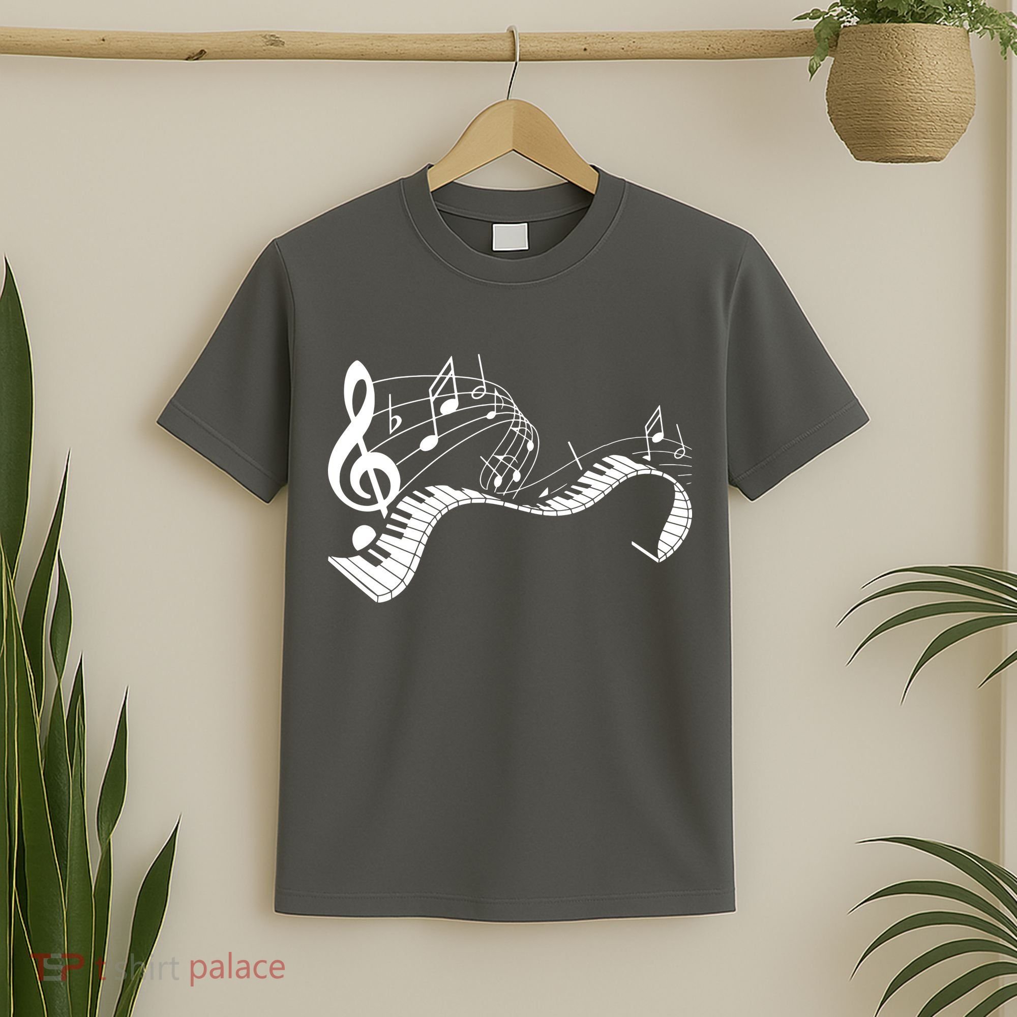 Music Notes Keyboard Pianist Classical Musician Piano T-Shirt