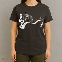 Music Notes Keyboard Pianist Classical Musician Piano T-Shirt thumb 4