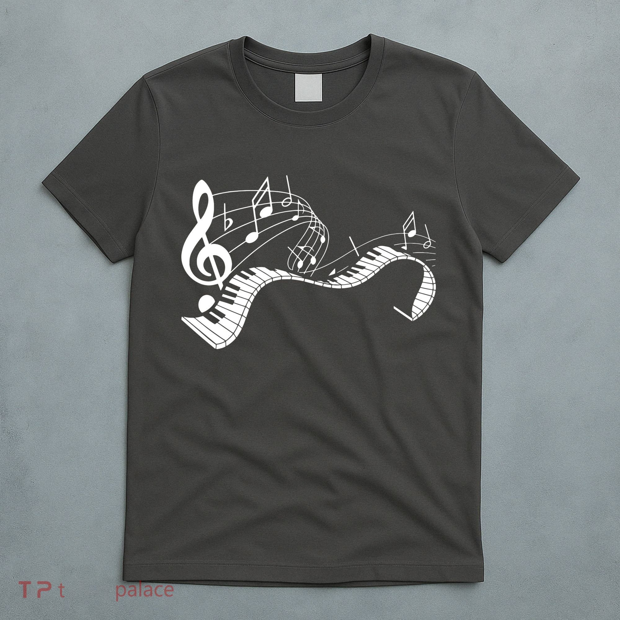 Music Notes Keyboard Pianist Classical Musician Piano T-Shirt