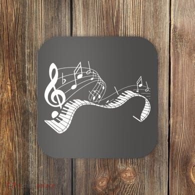 Music Notes Keyboard Pianist Classical Musician Piano Coaster