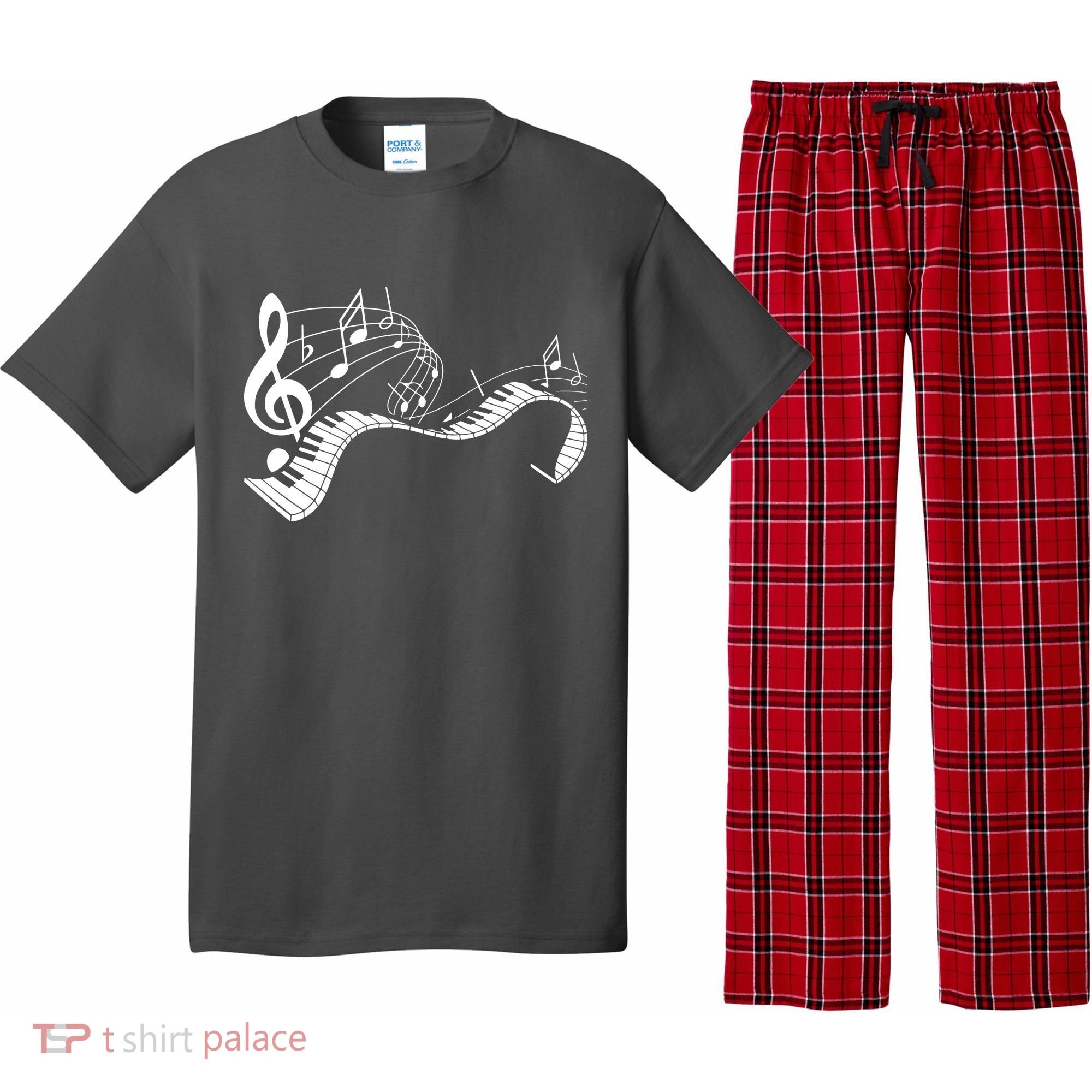 Music Notes Keyboard Pianist Classical Musician Piano Pajama Set