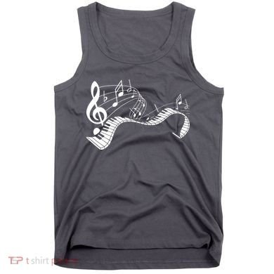 Music Notes Keyboard Pianist Classical Musician Piano Tank Top