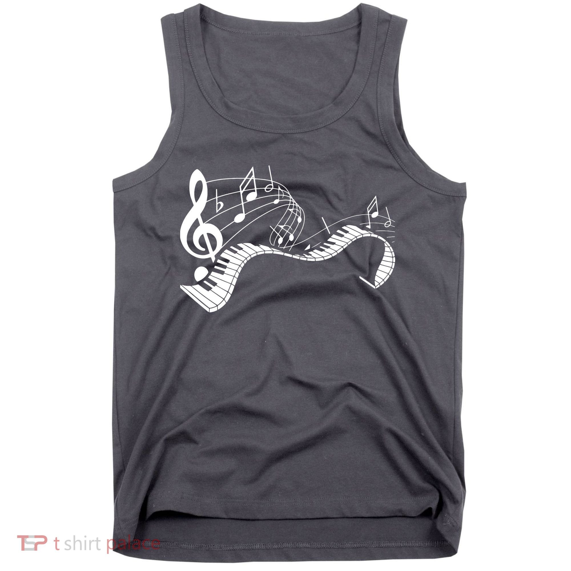 Music Notes Keyboard Pianist Classical Musician Piano Tank Top