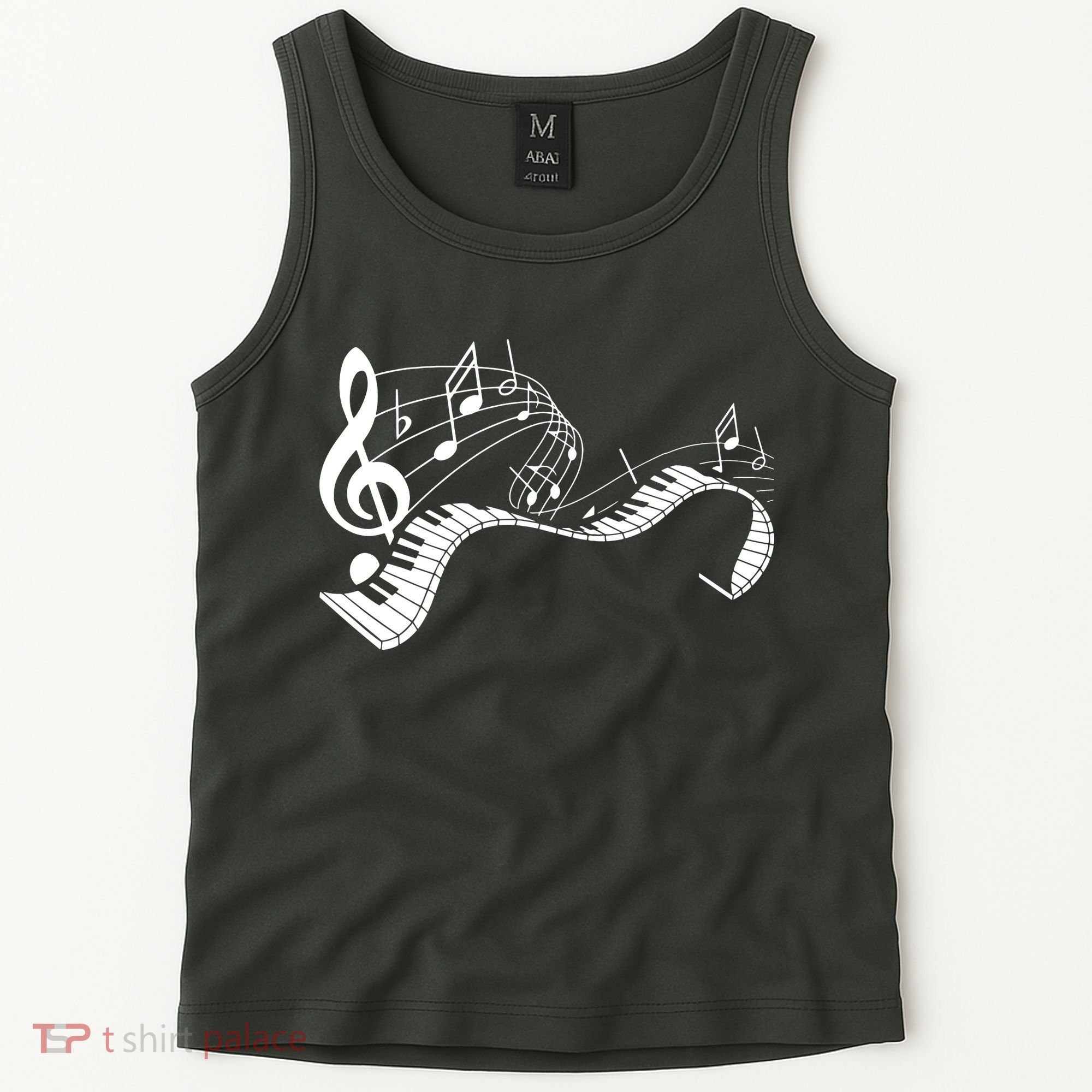 Music Notes Keyboard Pianist Classical Musician Piano Tank Top