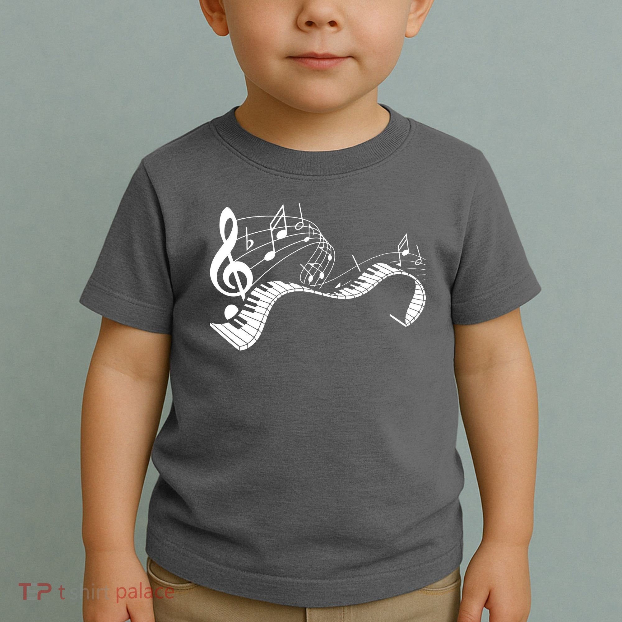 Music Notes Keyboard Pianist Classical Musician Piano Toddler T-Shirt