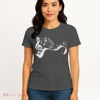 Music Notes Keyboard Pianist Classical Musician Piano Women's T-Shirt thumb 4