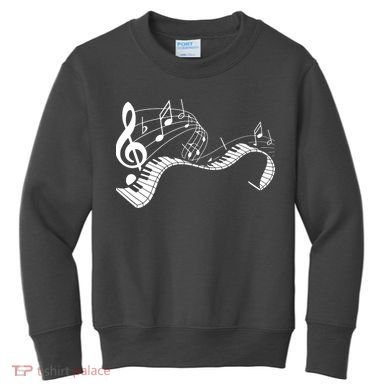 Music Notes Keyboard Pianist Classical Musician Piano Kids Sweatshirt
