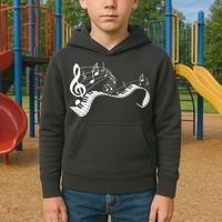 Music Notes Keyboard Pianist Classical Musician Piano Kids Hoodie thumb 2