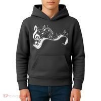 Music Notes Keyboard Pianist Classical Musician Piano Kids Hoodie thumb 4