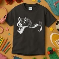 Music Notes Keyboard Pianist Classical Musician Piano Kids T-Shirt thumb 3