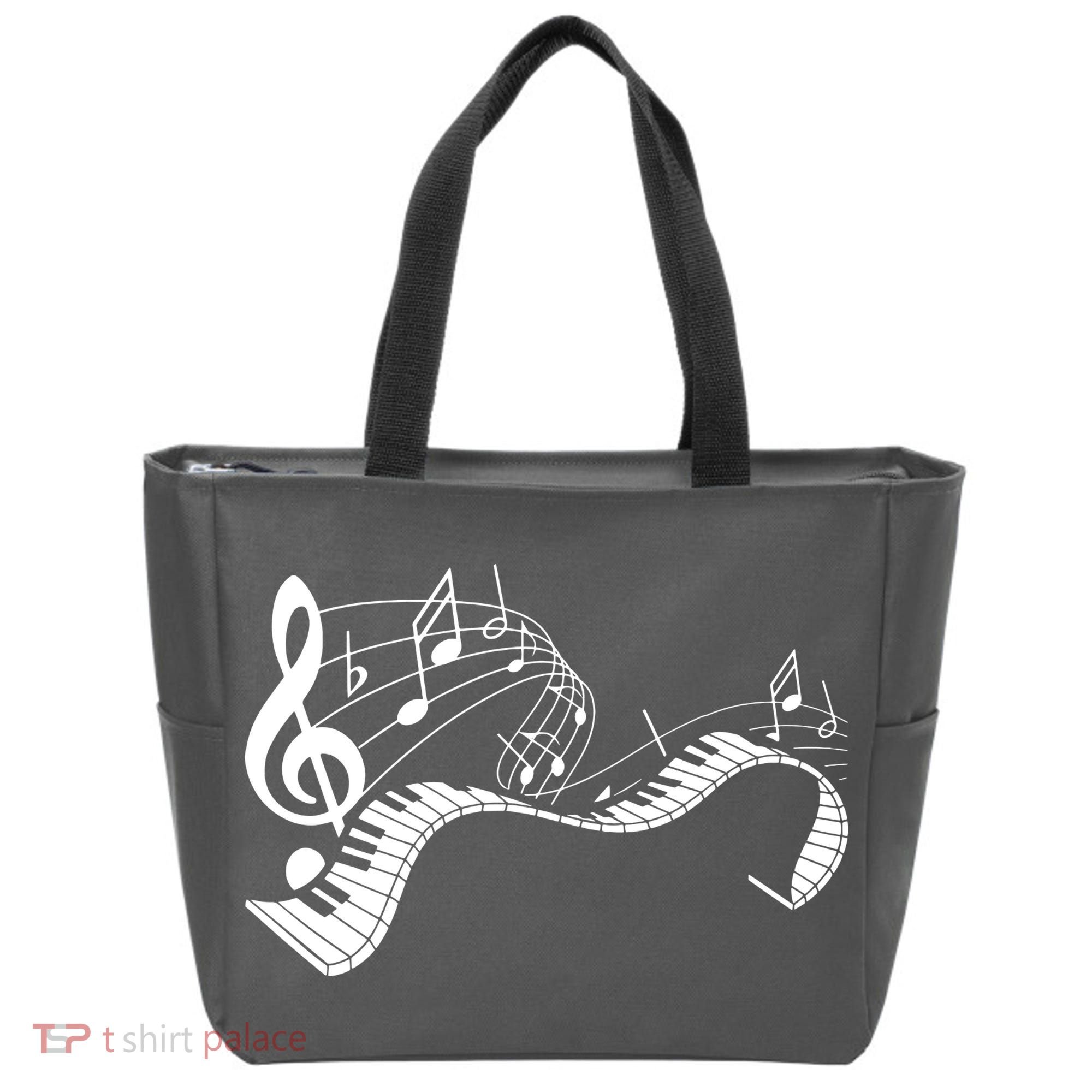 Music Notes Keyboard Pianist Classical Musician Piano Tote Bag