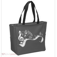 Music Notes Keyboard Pianist Classical Musician Piano Tote Bag thumb 2