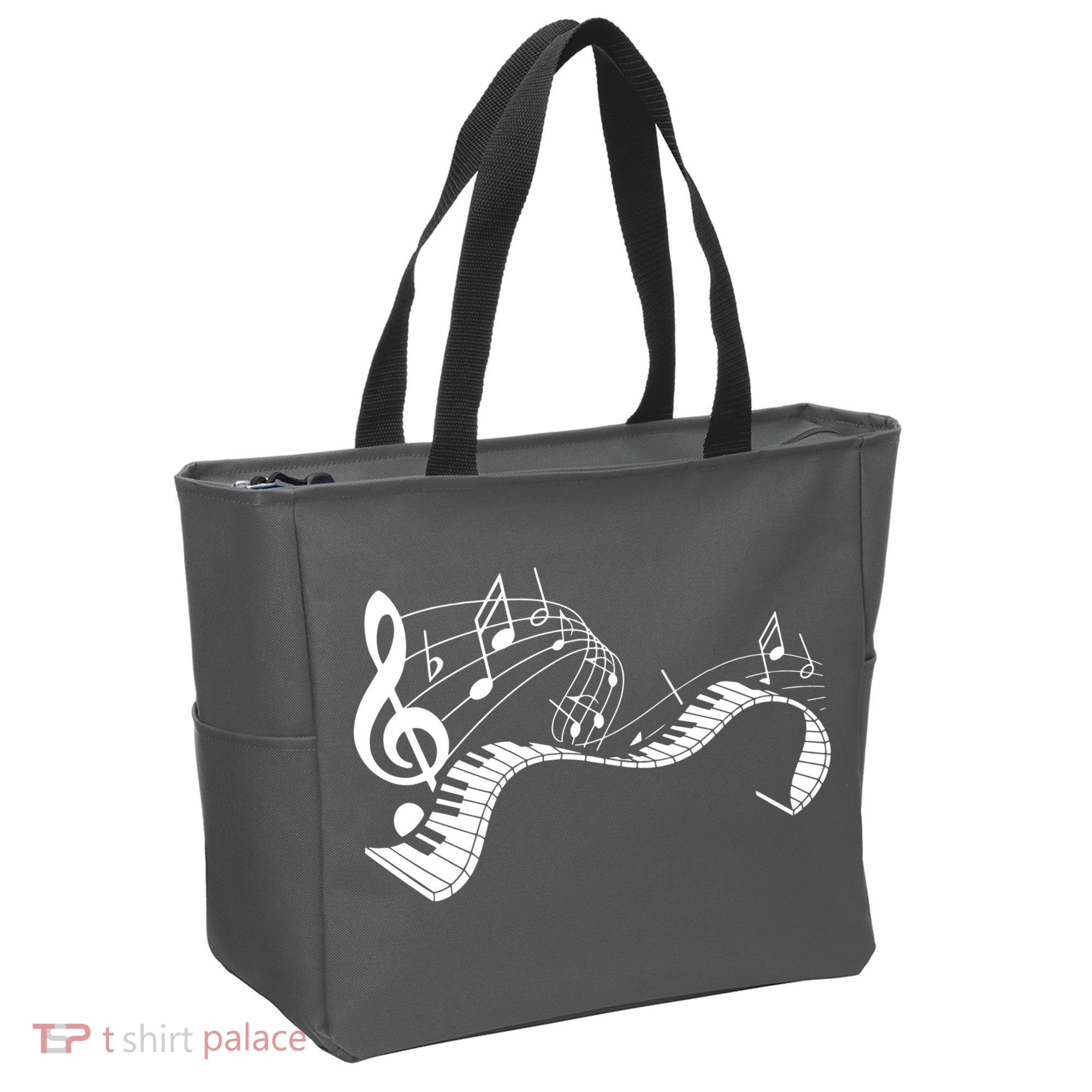 Music Notes Keyboard Pianist Classical Musician Piano Tote Bag