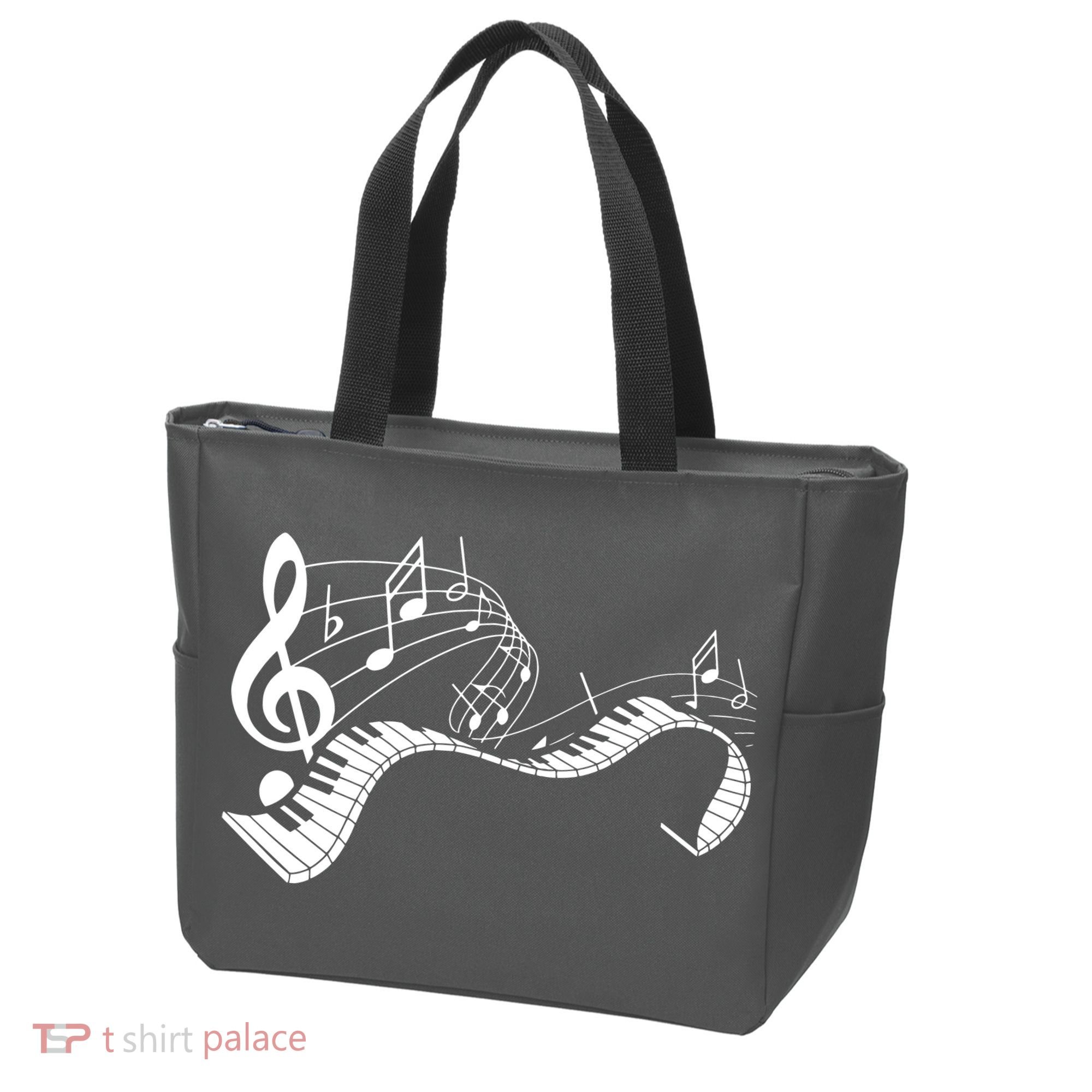 Music Notes Keyboard Pianist Classical Musician Piano Tote Bag