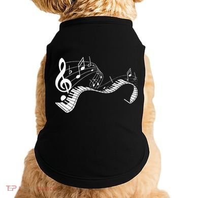 Music Notes Keyboard Pianist Classical Musician Piano Doggie Tank