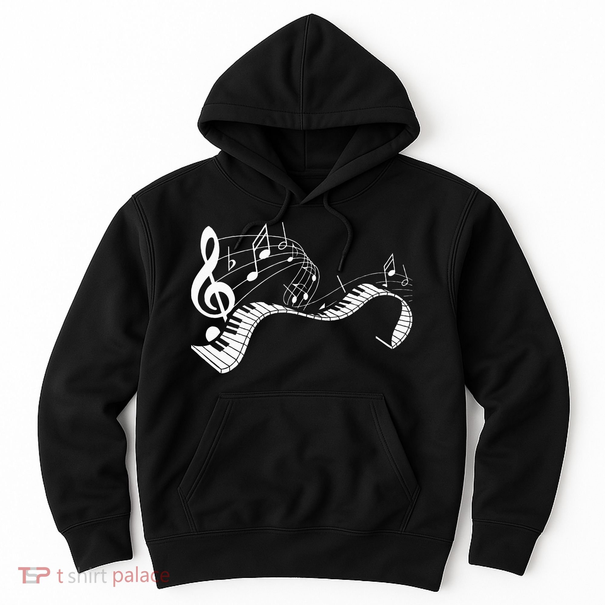 Music Notes Keyboard Pianist Classical Musician Piano Hoodie