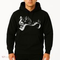 Music Notes Keyboard Pianist Classical Musician Piano Hoodie thumb 2