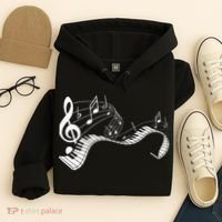 Music Notes Keyboard Pianist Classical Musician Piano Hoodie thumb 4