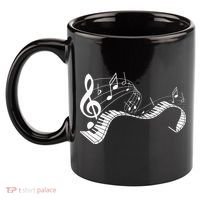 Music Notes Keyboard Pianist Classical Musician Piano 11oz C Handle Ceramic Mug thumb 2