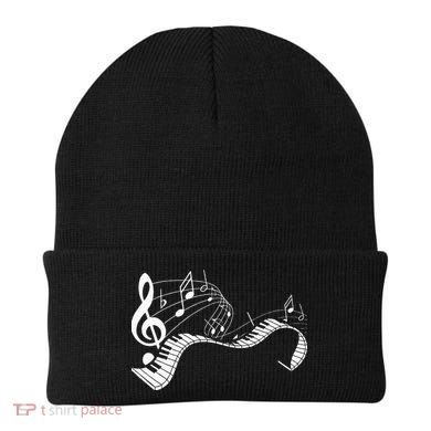 Music Notes Keyboard Pianist Classical Musician Piano Beanie