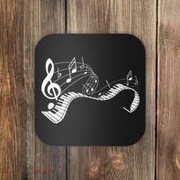 Music Notes Keyboard Pianist Classical Musician Piano Coaster thumb 0