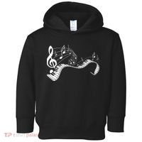 Music Notes Keyboard Pianist Classical Musician Piano Toddler Hoodie thumb 0