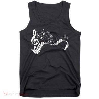Music Notes Keyboard Pianist Classical Musician Piano Tank Top