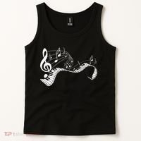 Music Notes Keyboard Pianist Classical Musician Piano Tank Top thumb 2