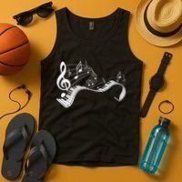 Music Notes Keyboard Pianist Classical Musician Piano Tank Top thumb 4