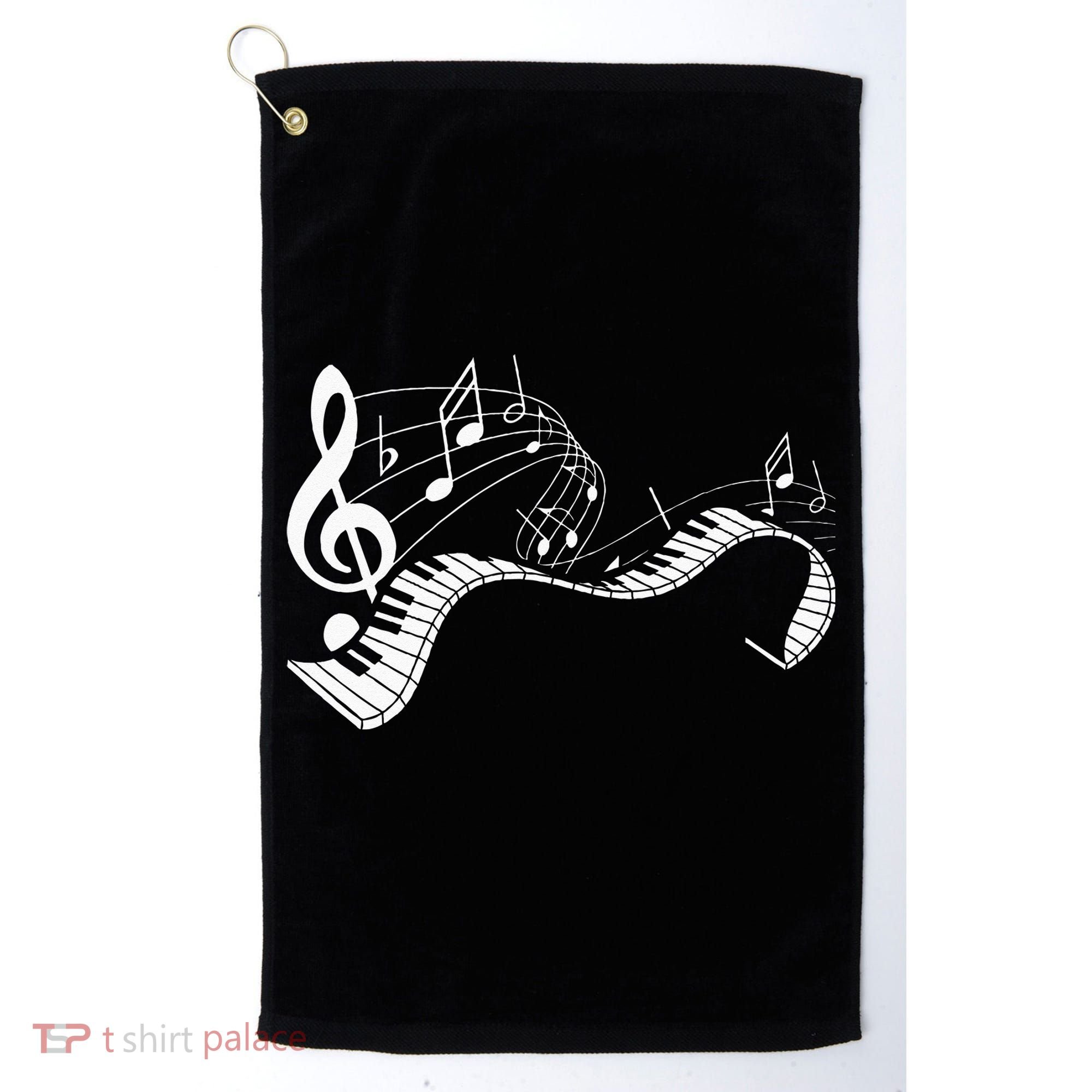 Music Notes Keyboard Pianist Classical Musician Piano Golf Towel