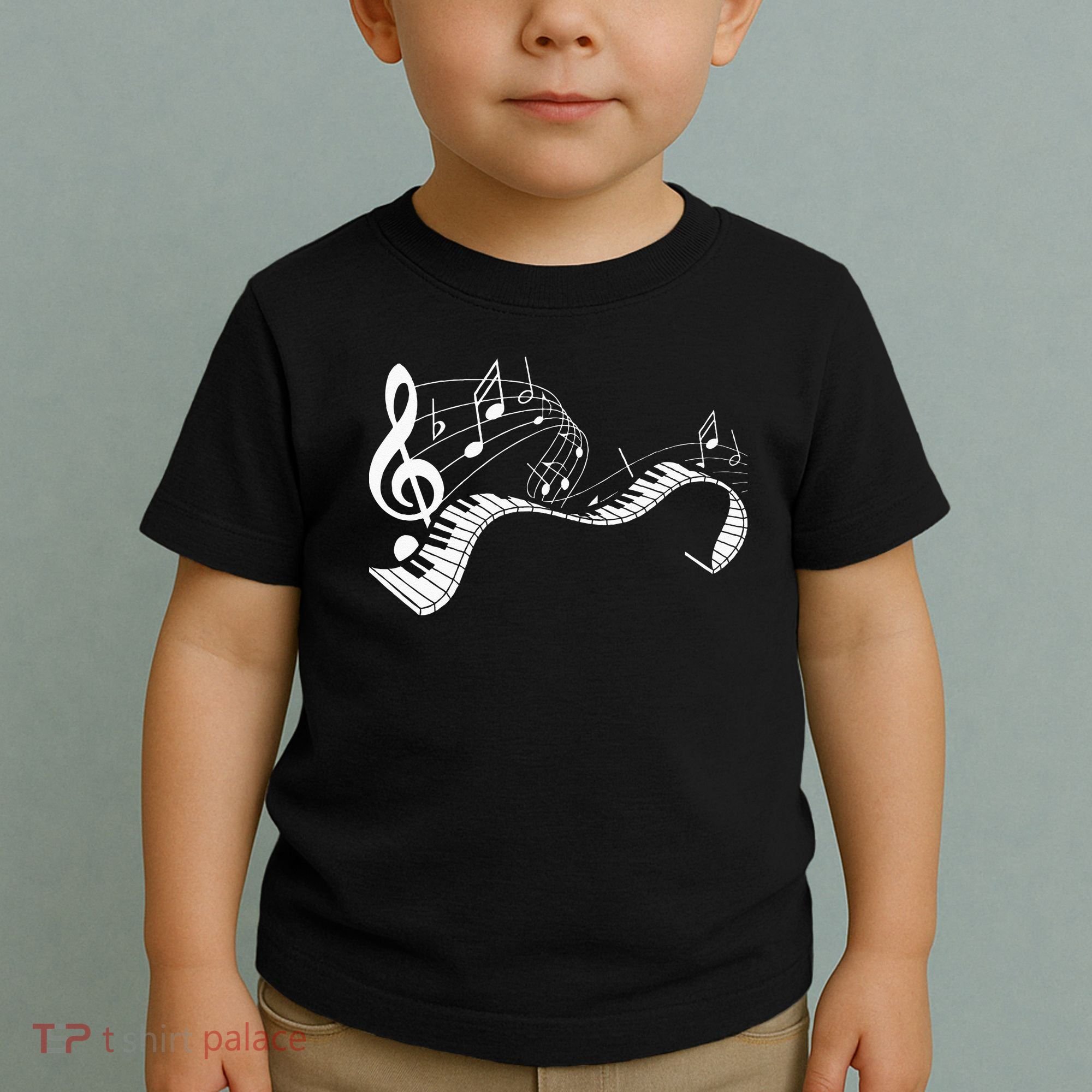 Music Notes Keyboard Pianist Classical Musician Piano Toddler T-Shirt
