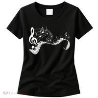 Music Notes Keyboard Pianist Classical Musician Piano Women's T-Shirt thumb 0