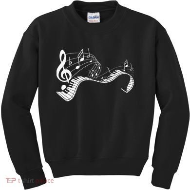 Music Notes Keyboard Pianist Classical Musician Piano Kids Sweatshirt